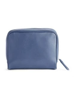ROYCE New York Leather Toiletry Bag Black