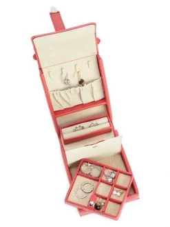 ROYCE New York Leather Luxe Travel Jewelry Case Black