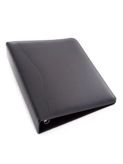 ROYCE New York 2-Inch Leather Ring Binder Brown