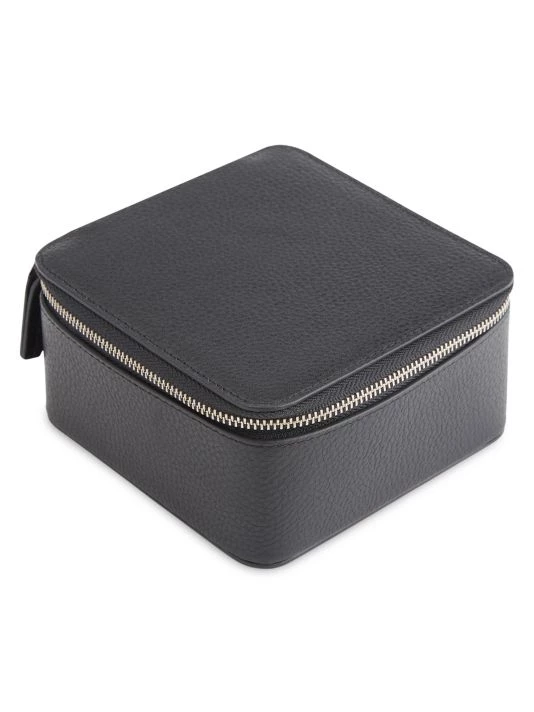 ROYCE New York Zipper Leather Travel Jewelry Case For Men Navy 3 ROYCE New York Zipper Leather Travel Jewelry Case For Men Navy - Image 3