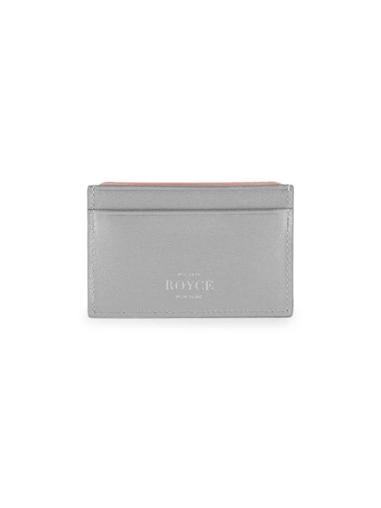 ROYCE New York RFID-Blocking Leather Card Case Silver 7 ROYCE New York RFID-Blocking Leather Card Case Silver - Image 7