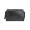 ROYCE New York Double Zip Leather Toiletry Bag Black