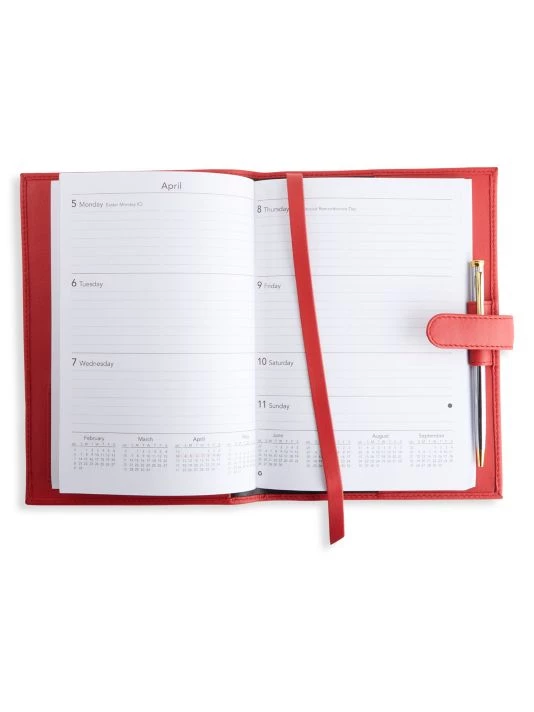 ROYCE New York Executive Leather Daily Planner Red 12 ROYCE New York Executive Leather Daily Planner Red - Image 12