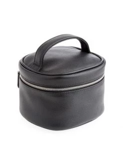 ROYCE New York Compact Leather Cosmetic Bag