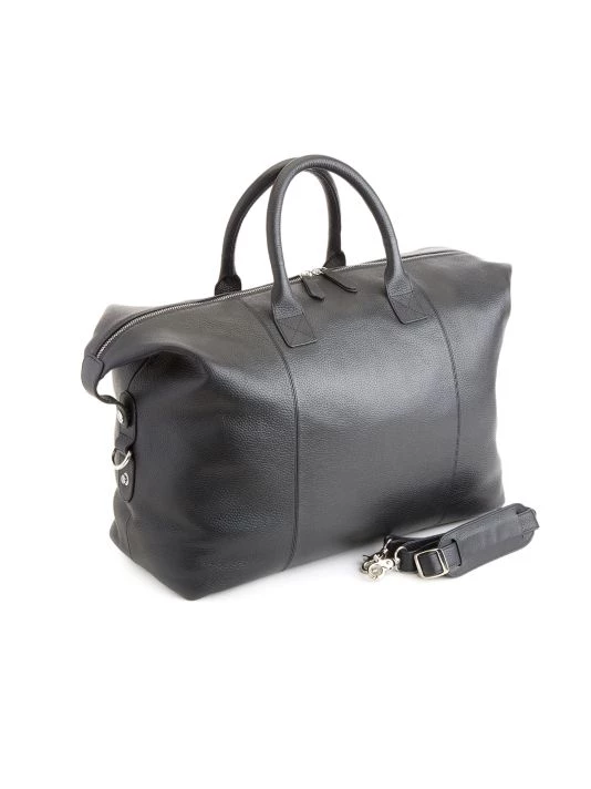 ROYCE New York Medium Leather Duffel Bag Navy Blue 2 ROYCE New York Medium Leather Duffel Bag Navy Blue - Image 2