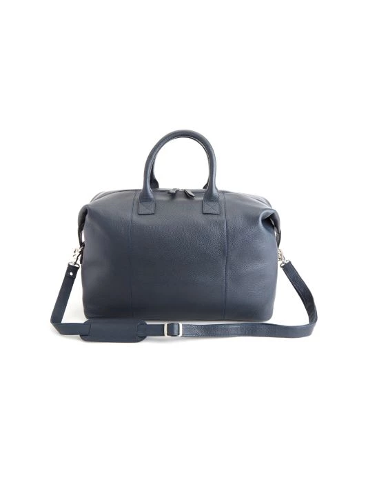 ROYCE New York Medium Leather Duffel Bag Navy Blue 6 ROYCE New York Medium Leather Duffel Bag Navy Blue - Image 6