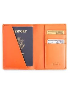 ROYCE New York RFID Blocking Leather Passport Holder