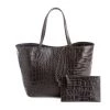 ROYCE New York Croc-Embossed Leather Tote