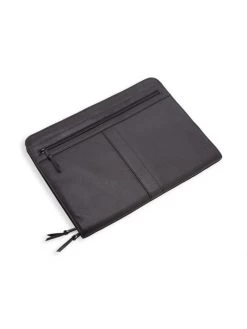 Royce New York Zippered Writing Portfolio Organizer Black