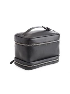 ROYCE New York Makeup Bag Leather Train Case