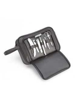 ROYCE New York Travel Grooming 9-Piece Toiletry Kit Black