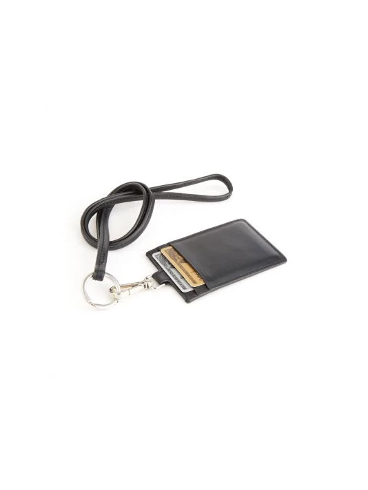 ROYCE New York Leather Lanyard ID Holder Tan 3 ROYCE New York Leather Lanyard ID Holder Tan - Image 3