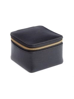 ROYCE New York Leather Zippered Jewelry Trinket Case