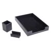 ROYCE New York Leather Suede-Lined 3-Piece Executive Desk Accessory Set