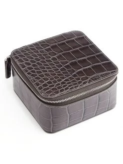 ROYCE New York Croc-Embossed Leather Jewelry Case Black -Cheap ROYCE New York Store unnamed file 636