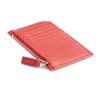 ROYCE New York Zip Leather Card Wallet Blush Pink