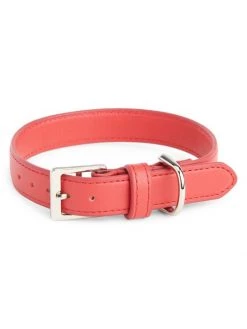 ROYCE New York Small Leather Dog Collar Blush Pink