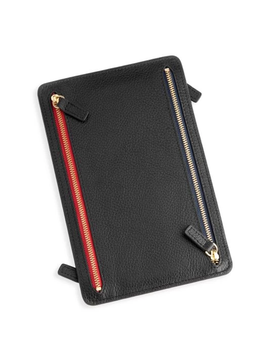 ROYCE New York RFID-Blocking 4-Zip Leather Travel Organizer Silver 3 ROYCE New York RFID-Blocking 4-Zip Leather Travel Organizer Silver - Image 3