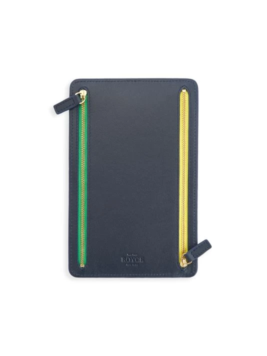 ROYCE New York RFID-Blocking 4-Zip Leather Travel Organizer Silver 6 ROYCE New York RFID-Blocking 4-Zip Leather Travel Organizer Silver - Image 6