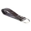 ROYCE New York Croc-Embossed Leather Keychain Black