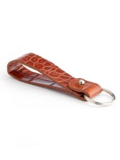 ROYCE New York Croc-Embossed Leather Keychain Black -Cheap ROYCE New York Store unnamed file 733