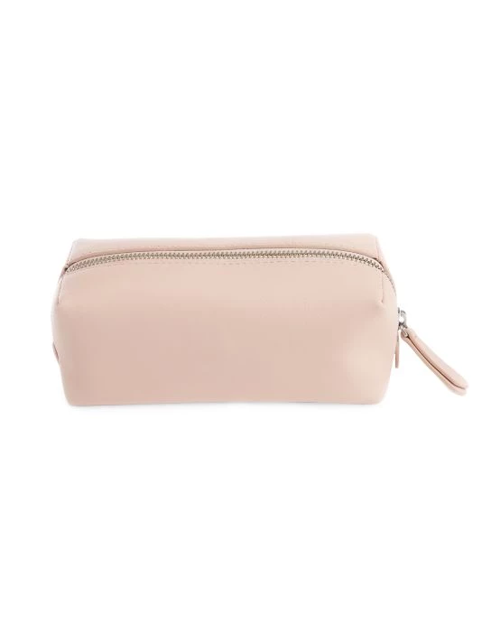 ROYCE New York Zipper Leather Travel Utility Bag Blush Pink 6 ROYCE New York Zipper Leather Travel Utility Bag Blush Pink - Image 6