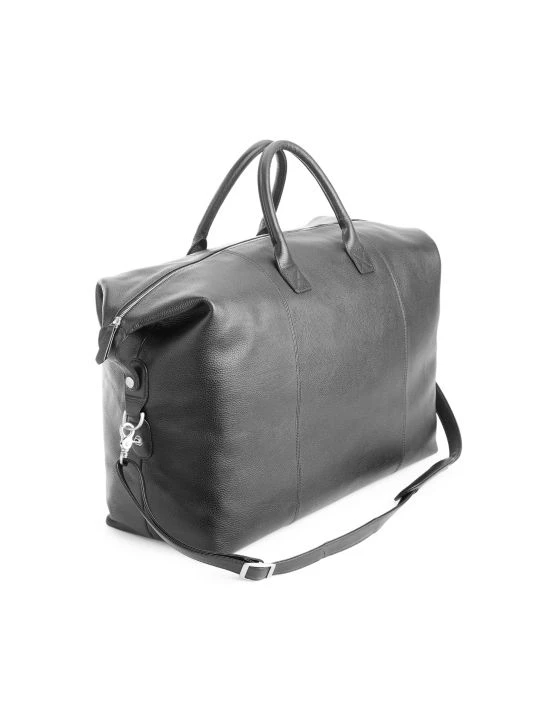 ROYCE New York Leather Weekender Bag Navy Blue 2 ROYCE New York Leather Weekender Bag Navy Blue - Image 2