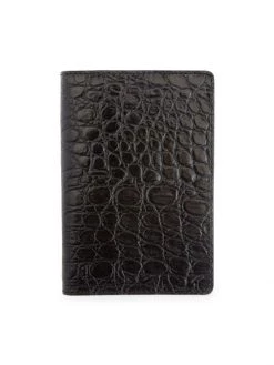 ROYCE New York Croc-Embossed Leather Passport Case Black -Cheap ROYCE New York Store unnamed file 768