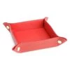 ROYCE New York Croc-Embossed Leather Catchall Tray Red