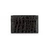 ROYCE New York Croc-Embossed Leather Card Case Light Grey